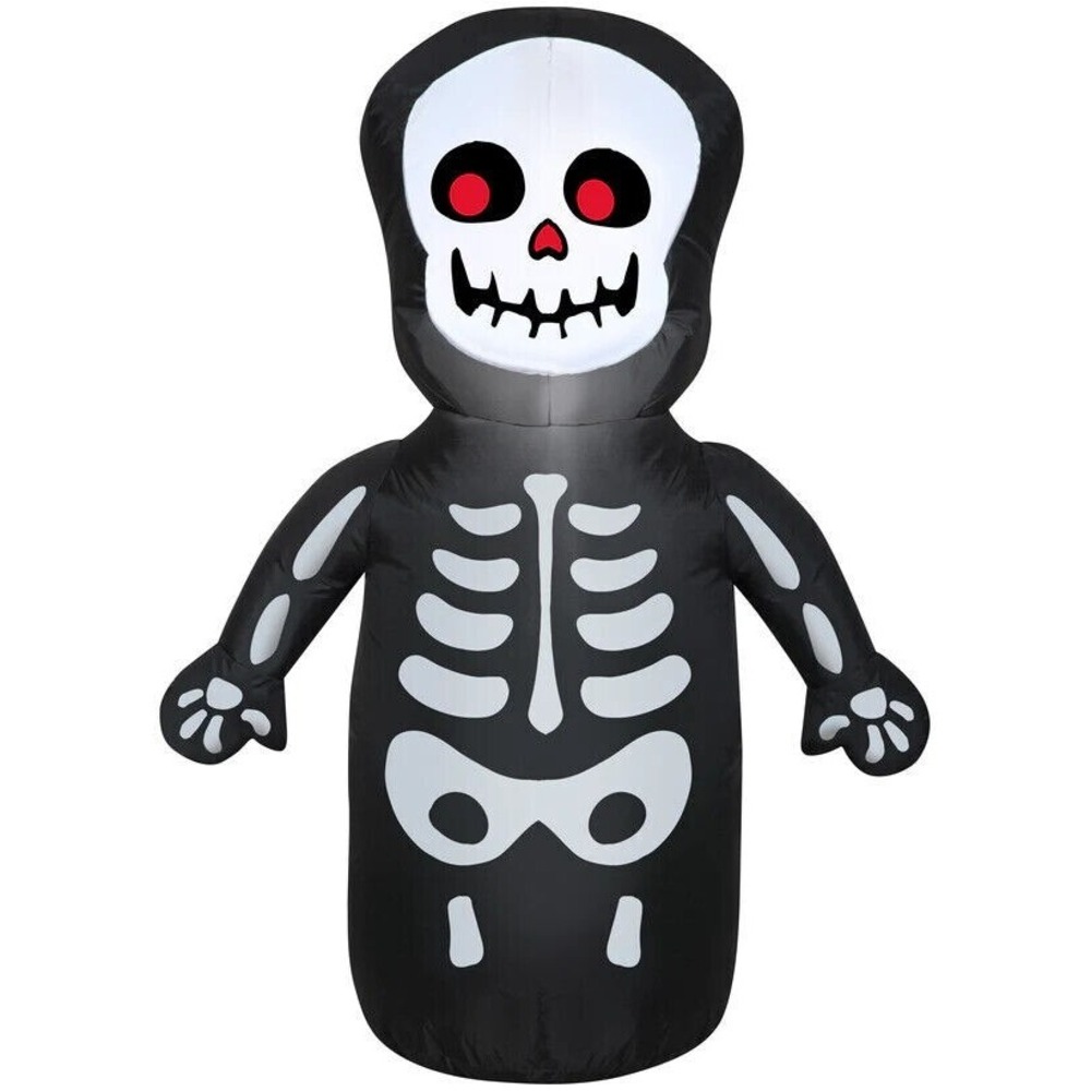 NWT Gemmy Airblown Inflatable Halloween Skeleton 3.5 ft LED Lighted Blowup Doll